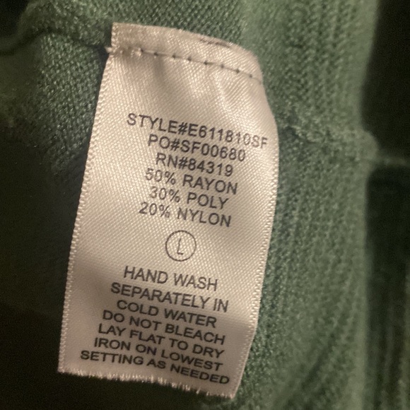 Evolution faux button sleeve cardigan size large - Picture 4 of 5